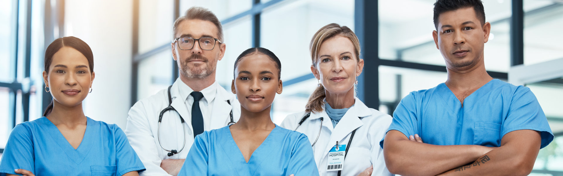 group of medical staff looking at the camera